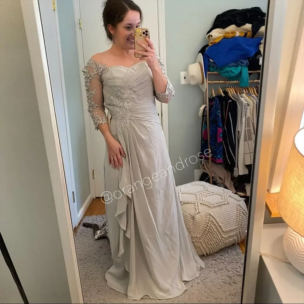 NWT LANTING Gray Bridesmaid Dress